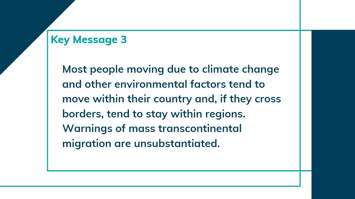 #Climate-related mobility often takes place along short distances and internally

📗 Key message from our paper on "Climate change, environmental stressors, and mixed migration" mixedmigration.org/resource/clima…
