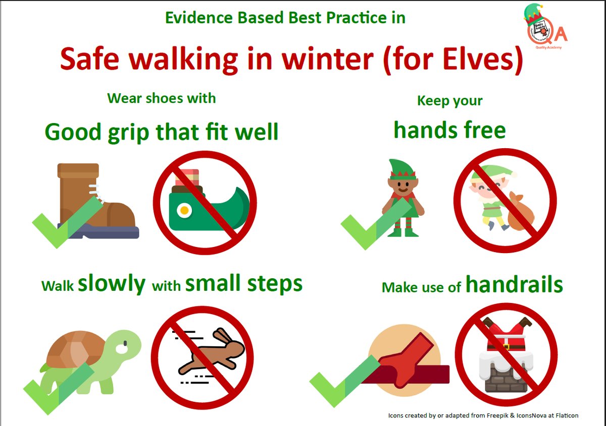 Quincy wants his friends to be safe this winter so asked us to create this infographic, based on a summary of the latest evidence &amp; best practice. Want to put across important information at a glance? Contact the Knowledge &amp; Evidence Team on 2128 or whh.library@nhs.net  #HEEKFH