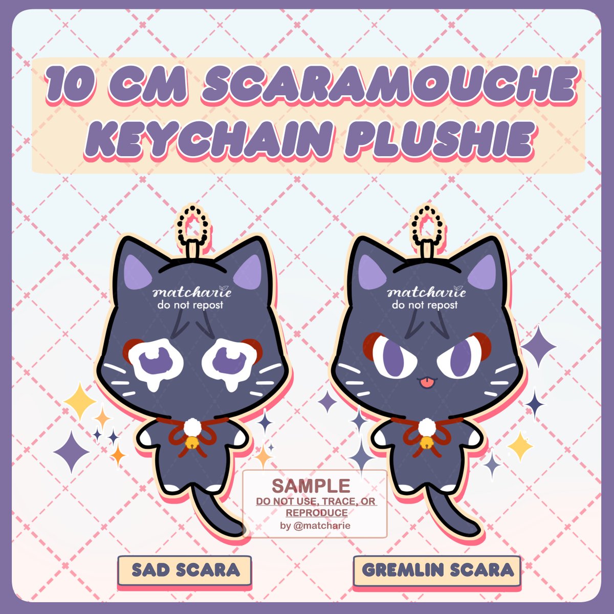 [RTs❤️]
Scaramouche 10 cm keychain plushie ! You can bring him anywhere to wander, maybe on your bag?

Which scarameow will you adopt ?🥺
interest check on reply☺️

#GenshinImpact #Scaramouche #Wanderer #原神 