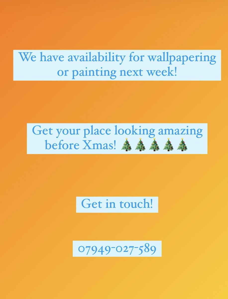 We have availability next week for painting &amp; decorating! 

.
Get in touch for a free quote! 

.
07949-027-589

#liverpoolpaintingcompany #liverpoolpainter #liverpoolpainteranddecorator #merseysidepainter #merseysidepainteranddecorator #dulux #duluxtrade #wallpaper
