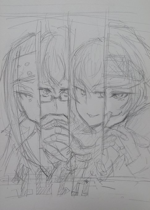 最近あんまり絵、描いてなくなーい?って
自分でも思うので最近描いた下書きを"""!!! 
