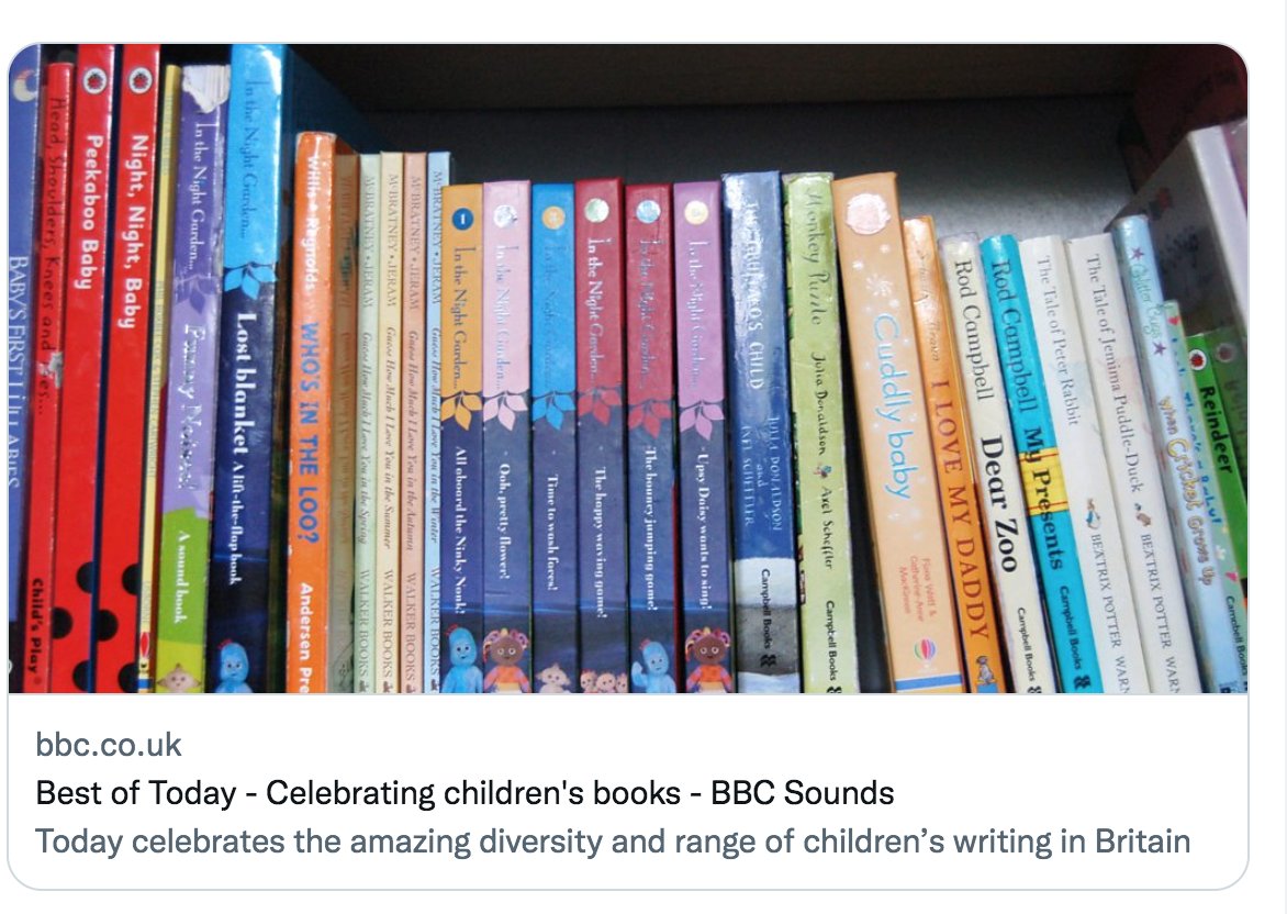 Herein lies the problem - lots of 'children's book chat' - but the emphasis is always on writers and *writing*.  The books in this image are brimming with illustration.

Why are illustrators invisible?

#picturesmeanbusiness