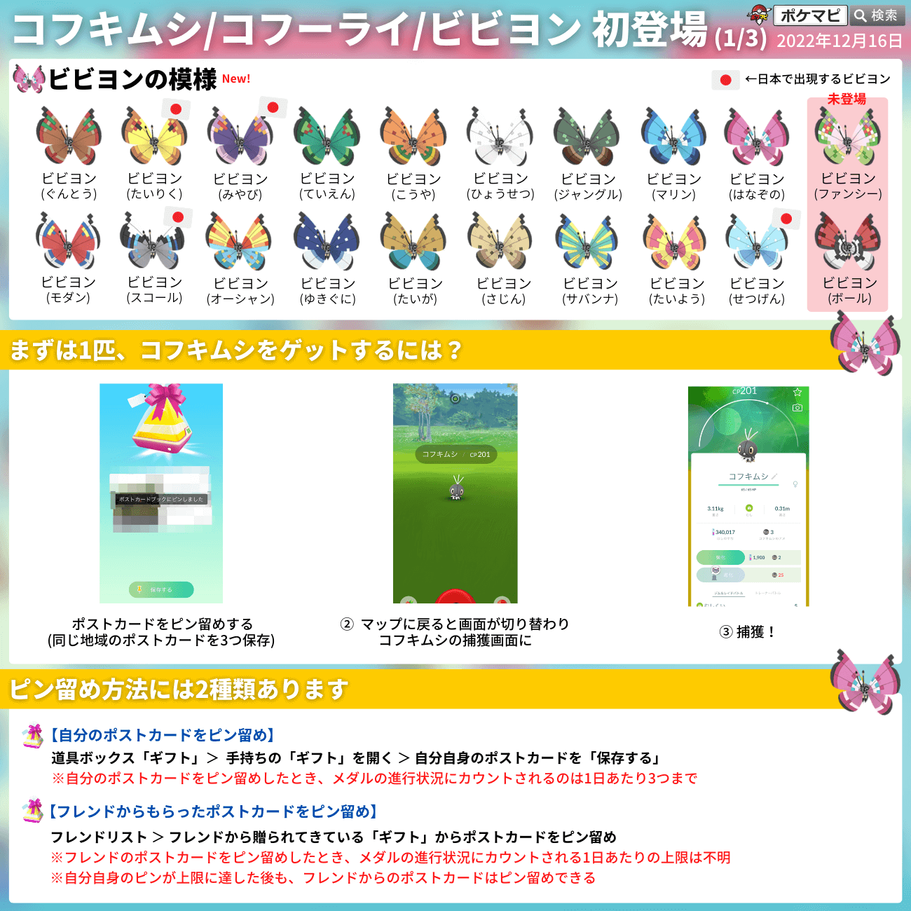 【未使用】 ポケモン fit ビビヨン コンプ コフキムシ コフーライ 22種 未使用】 ポケモン fit ビビヨン コンプ コフキムシ コフーライ