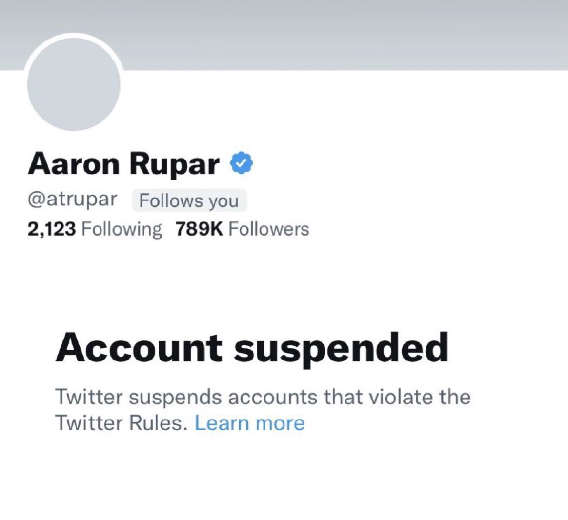 SundaeDivine's tweet photo. @BlackKnight10k @elonmusk Aaron Rupar did nothing to harm anyone and depended upon Twitter to provide for his family. Capriciously banning him for criticism is not the act of someone who believes in free speech. https://t.co/JJyrpC4Ihk