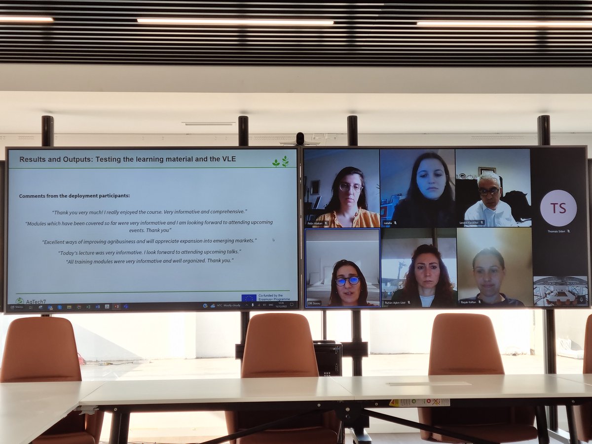 AgTech7EU's tweet photo. The AgTech7 final project meeting taking place in hybrid format (online & digital), taking place at the @NEUROPUBLIC offices in Piraeus, Greece
🙏 Kudos to all partners for their efforts to successfully complete our joint work!
#AgTech7 #AgriTech #AgTech #ErasmusPlus #agrifood https://t.co/iatqkm3skw