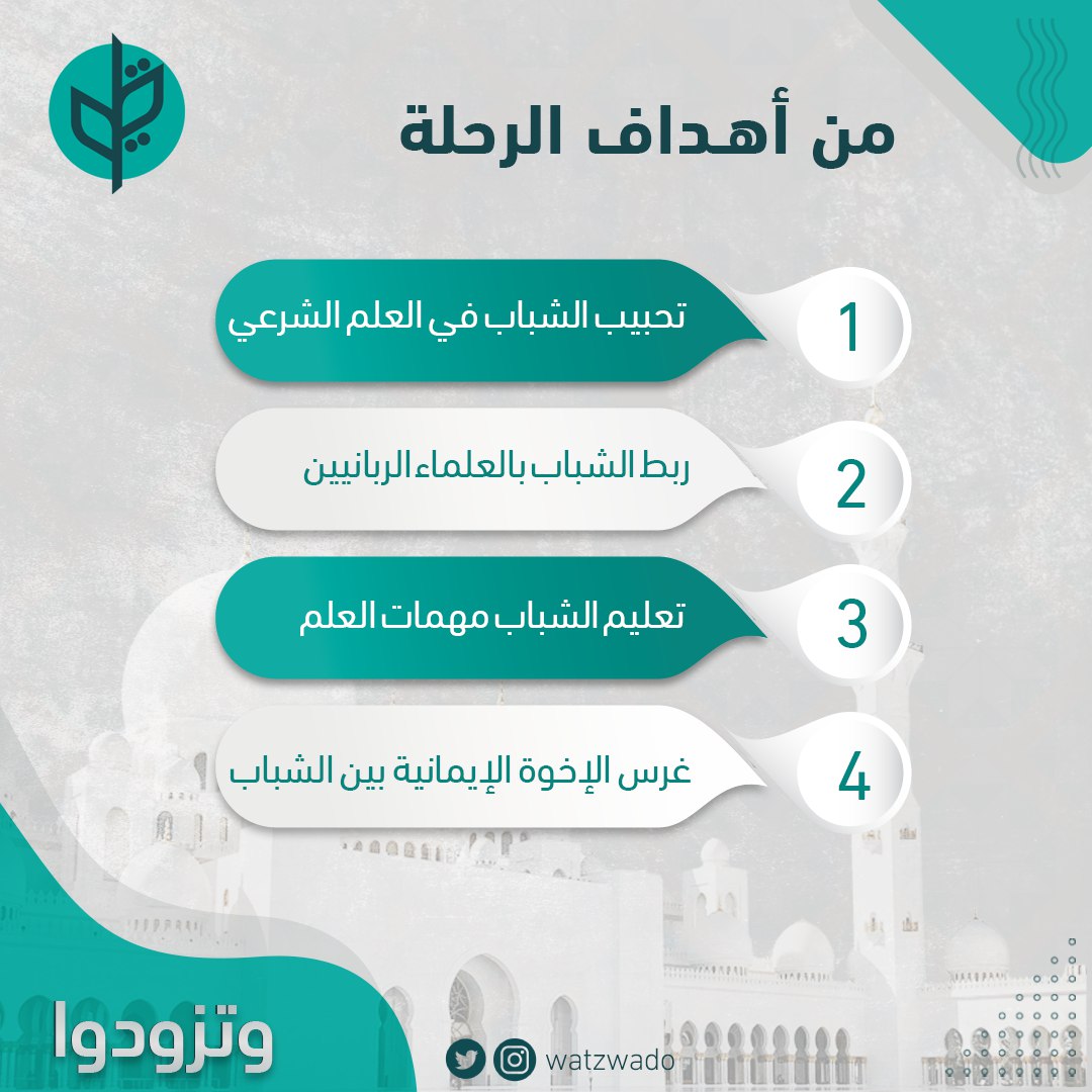 رحلة #وتزودوا إلى مدينة #الرياض

برامج و #أنشطة #علمية وثقافية وتربوية ومهارية و #ترفيهية

عندما يكون #العلم ممتع
