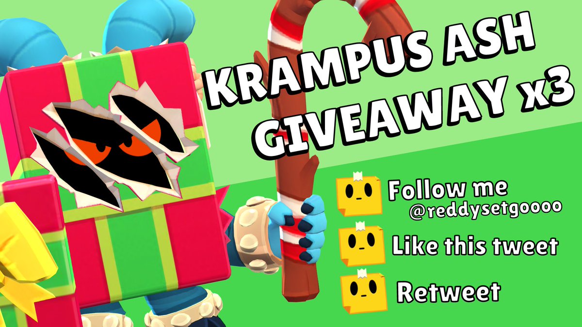 reddysetgoooo's tweet photo. 🎁#KRAMPUSASH GIVEAWAY x3🎁
Winners receive a code to unlock the skin in-game!

TO ENTER:
👤 Follow me
❤️ Like
🔄 Retweet

Winners drawn on December 20th, GOOD LUCK!! https://t.co/s1ivX6pEyC