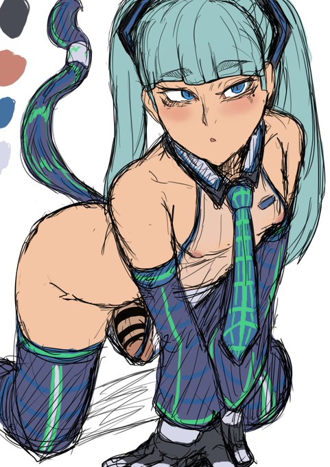 男の娘イラスト🔞レオタードミクコスくん(How Do You Crash It?)♂影とかは後で～。熱い!ヤバい!間違いない! 