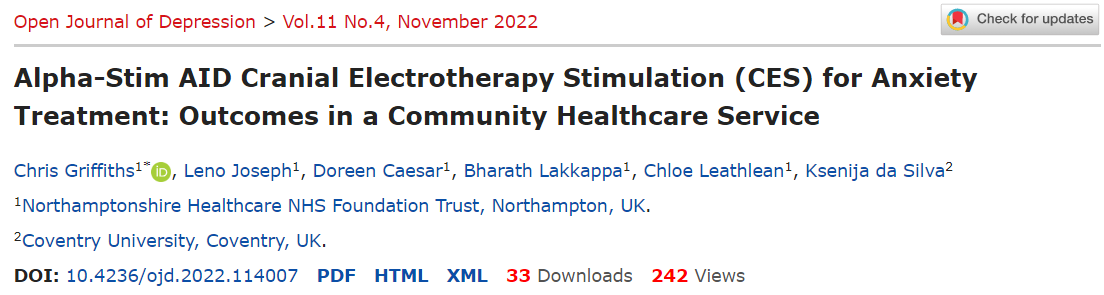 DrKdaSilva's tweet photo. A new study by Northamptonshire NHS Foundation Trust and @covuni_chr on a #wearable device supports their availability as a treatment option for people with symptoms of #anxiety. 
@AlphaStim_  @NHFTNHS 
https://t.co/im2RzQhC1I https://t.co/xYrtIBQ7C5