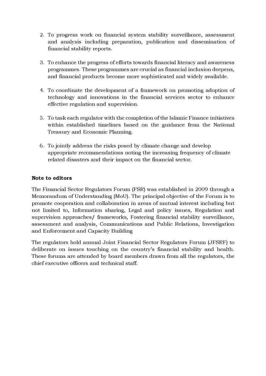 Central Bank of Kenya on Twitter on the 13th Joint