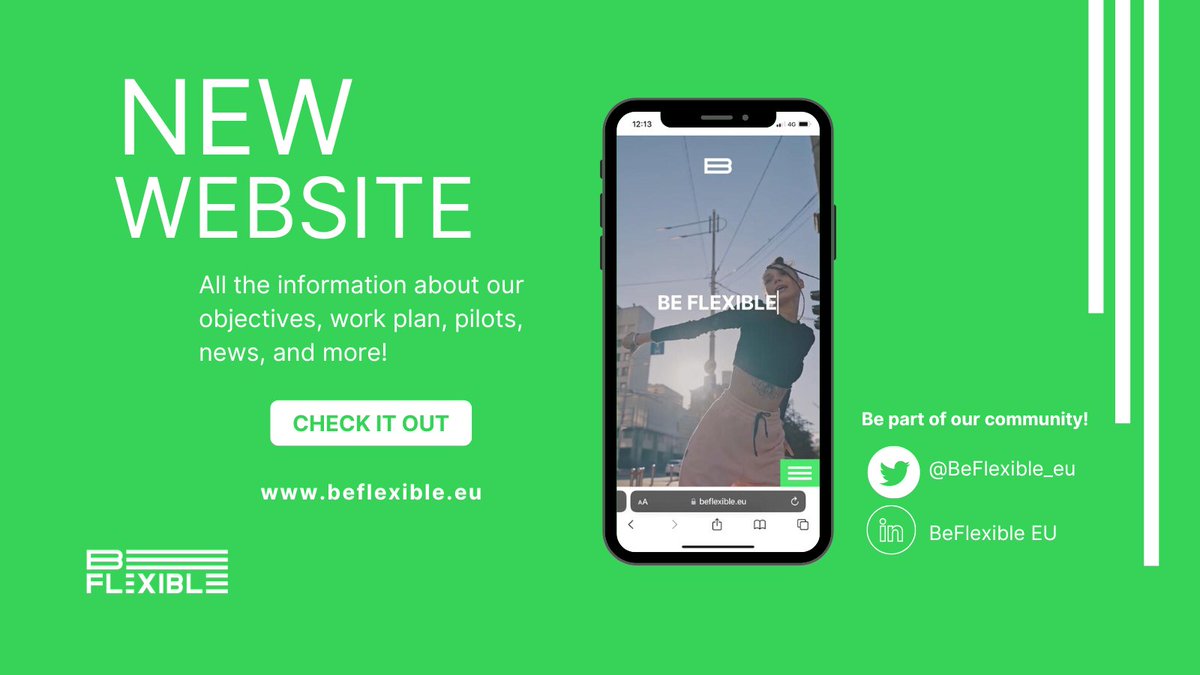 📢Exciting news at #BeFlexible 💡➰ We are pleased to announce the official launch of our new website! 

Here you can find the latest project news, upcoming events, information baout our pilots and our main objectives. 

Happy browsing! ➡️ beflexible.eu

#EUEnergy