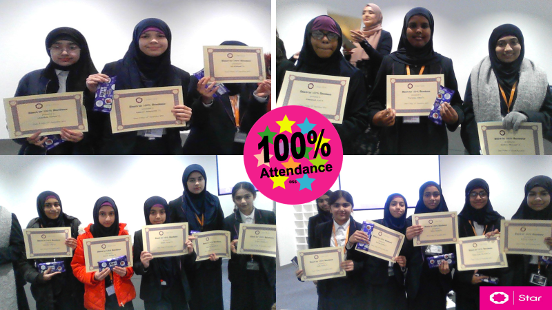 edengirlsslough's tweet photo. Well done year 7 pupils with 100% attendance during your first term at Eden Girls Slough, we could not be prouder. #100%Attendance #Ambition #SettingHighStandards #WeAreStar #46PupilsWith100%Attendance https://t.co/wCxZ26vJA2