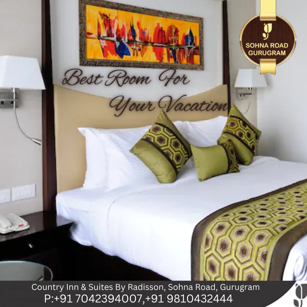 InnSohna's tweet photo. Country Inn &amp; Suites by Radisson, Sohna Road, Gurugram
best room for your vacation!!!
.............................
For Booking and Reservations Call us:-+91 7042394007,+91 9810432444
asm@cisgurgaon-sohna.in
#Countryinnandsuites #countryinnandsuitesgurugram #hotelnearsohnatoll https://t.co/oCRoOd9aOh