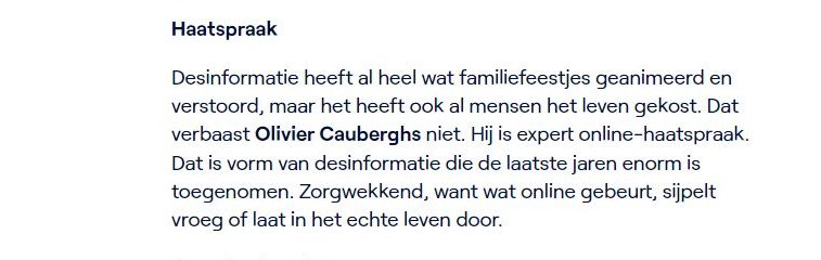 Search for Common Ground - Europe (@sfcg_eu) on Twitter photo Kijktip📺: in de documentaire Fake news & ik onderzoekt <a href="/timverheyden/">Tim Verheyden</a> de impact van desinformatie
"#HateSpeech is zorgwekkend, want wat online gebeurt, sijpelt vroeg of laat in het echte leven door."
Dat stellen we ook vast als #peacebuilding organisatie <a href="/SFCG_/">Search for Common Ground</a>
🧵👇1/3 Kijktip📺: in de documentaire Fake news & ik onderzoekt <a href="/timverheyden/">Tim Verheyden</a> de impact van desinformatie
"#HateSpeech is zorgwekkend, want wat online gebeurt, sijpelt vroeg of laat in het echte leven door."
Dat stellen we ook vast als #peacebuilding organisatie <a href="/SFCG_/">Search for Common Ground</a>
🧵👇1/3
