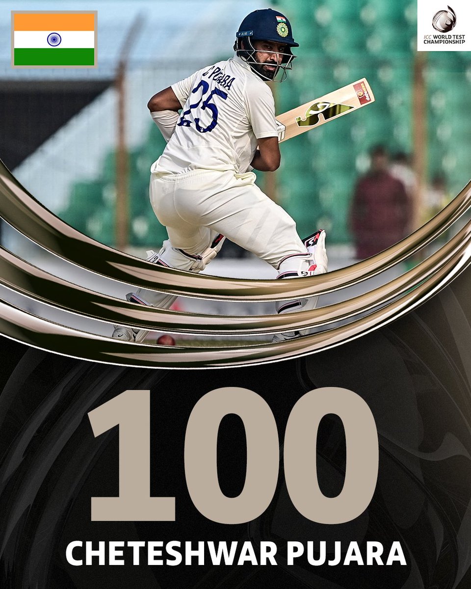 What a hundred from Pujara 🤩

#BANvIND | #WTC23 | 📝 bit.ly/BANvIND-Test1
