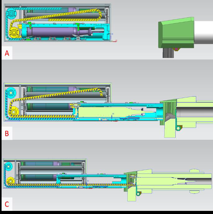 JonHawkes275's tweet photo. The KF51 Panther tank's loading system. Two redundant 10-round (130mm) magazines feeding a central autoloader. <3 sec load time, <2 sec feed time and <6 sec unload time #tanktwitter #autoloaders #MBT https://t.co/FttKk8RXiI