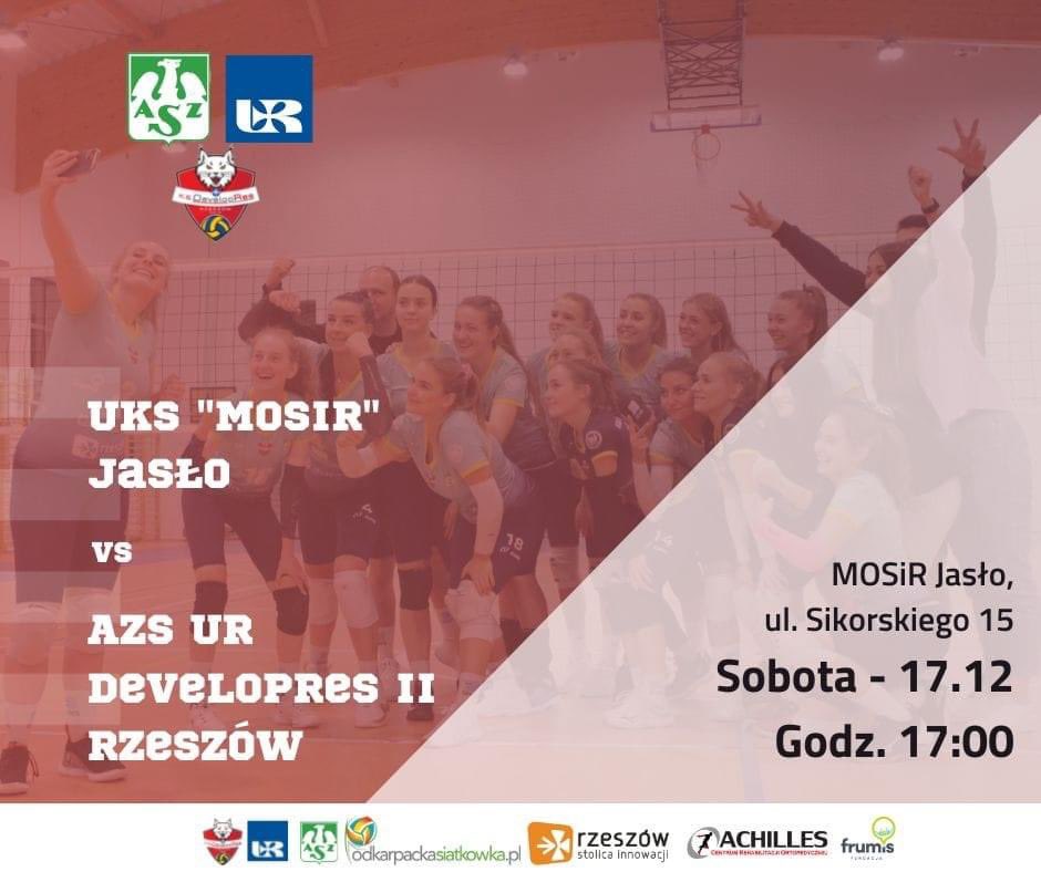 🚌 Już jutro o godzinie 17.00 rozegramy ostatni w tym roku oraz tej rundzie mecz wyjazdowy z UKS MOSiR Jasło! 🏐 
Każda para kciuków miłe widziana ☺
<a href="/KSDevelopres/">KS DevelopRes Rzeszów</a> <a href="/miasto_rzeszow/">Rzeszów</a> <a href="/UR_Rzeszow/">UR Rzeszów</a>