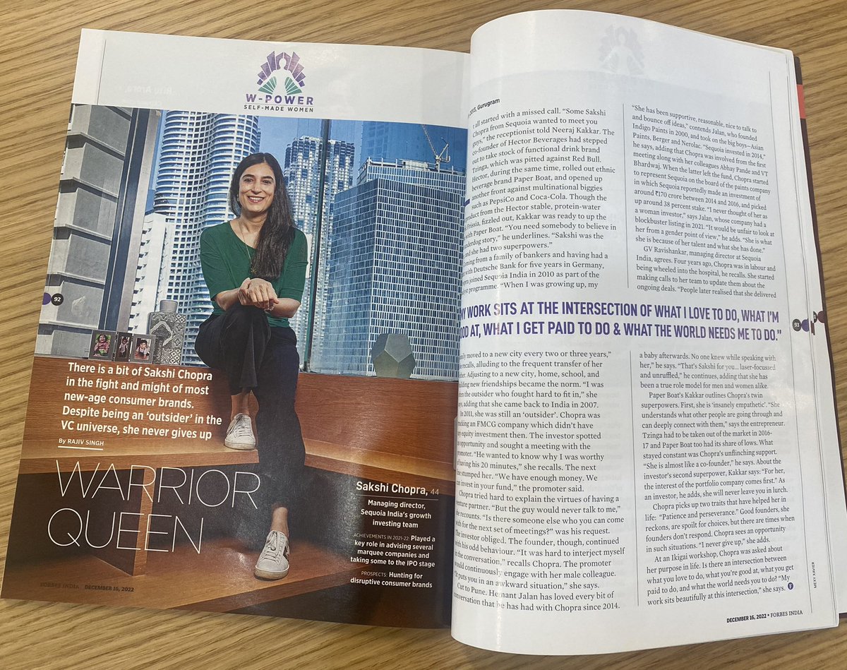 Prachi Pawar (@prachipawaar) on Twitter photo Proud to see <a href="/i_sakshichopra/">Sakshi Chopra</a> on the cover of <a href="/ForbesIndia/">Forbes India</a> and grateful for the opportunity to work together! #womenininvesting Proud to see <a href="/i_sakshichopra/">Sakshi Chopra</a> on the cover of <a href="/ForbesIndia/">Forbes India</a> and grateful for the opportunity to work together! #womenininvesting