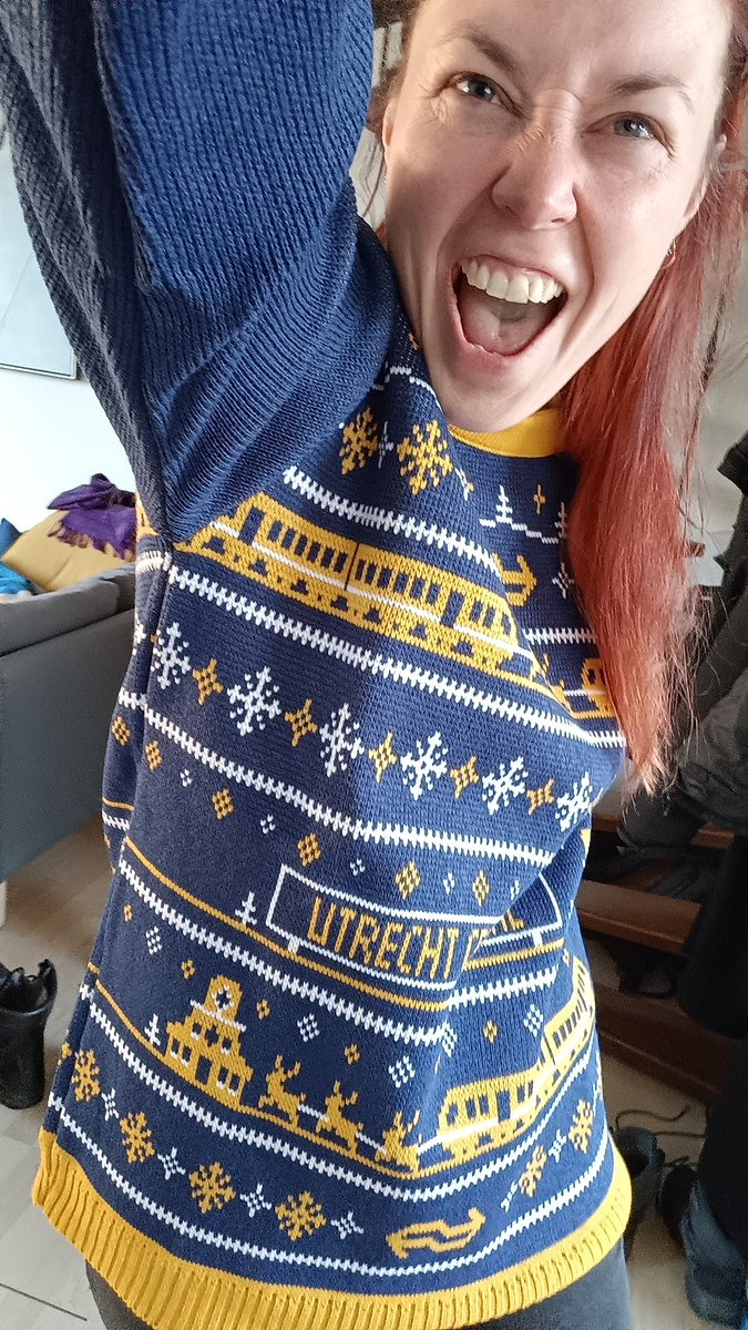 witchofthetest's tweet image. BEST REVERSE CASUAL FRIDAY EVER!! I WON ONE OF THE @NS_online CHRISTMAS JUMPERS AND I&apos;M REALLY FUCKING EXCITED ABOUT IT!! 

And it&apos;s the Utrecht Centraal one, too! That&apos;s where I work 🤩🤩 #reversecasualfriday