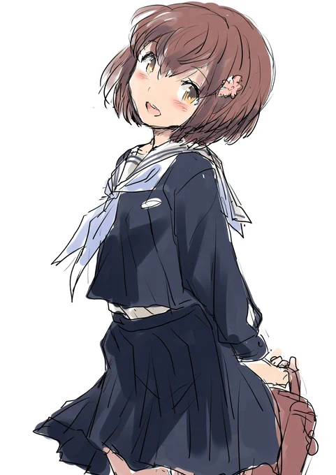 寝る前にサラッとらくがき雪風ちゃん
紺セーラーは良いぞ… 