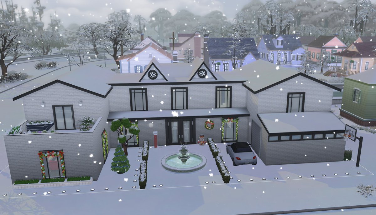Al3ria's tweet photo. @TheSims @LosSimsES By the way, this is the house seen from the front. It's available for download in my gallery as White Christmas House.

ID: AlleriaSimmer

#Thesims4 #CC #MoveObjectsOn https://t.co/iwQ6LuTXUb