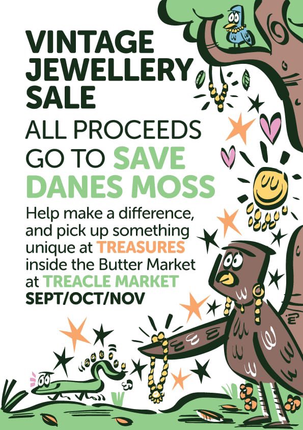 MacctasticGroup's tweet photo. #shoplical at @treaclemarket on Sunday! Find @DanesMoss in churchyard for campaign goodies, cards, T-shirts etc also at @coop_macc Old Sunday School, and last day for fundraising vintage jewellery in Buttermarket (down side of town hall) https://t.co/hkekNKUAa1