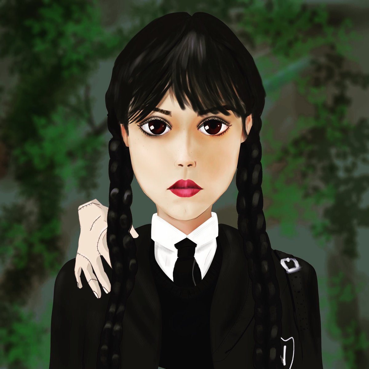 raulpassos's tweet photo. Sam Yang's style drawing. Wednesday. 

#desenho #draw #drawing #painting  #digitalart #art #artwork   #digitapainting #pinturadigital #artistsoninstagram #instaart  #design   #values  #simplifiedforms  #stylized #estudo #study #Wandinha #Wednesday #samyang https://t.co/zqSYN5JmYu