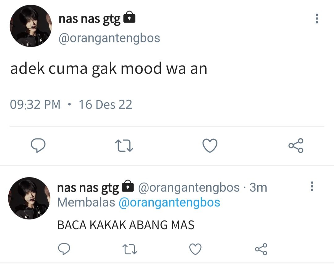 ciyaayyy's tweet photo. 286° gara-gara adeknya ngetik gak mood https://t.co/4L3oCEWGUD
