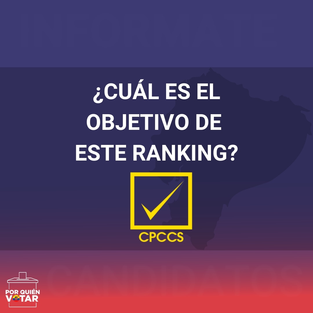 porquienvotarec's tweet photo. Este ranking tiene como objetivo puntuar a los postulantes al Consejo de Participación Ciudadana brindando una visión imparcial conforme a los méritos de cada uno de ellos. Para que tú,votes por los mejores.#votabien #cpccs #lamejoropcion #rankingec #porquienvotar #Elecciones2023 https://t.co/1T3HAdEomT