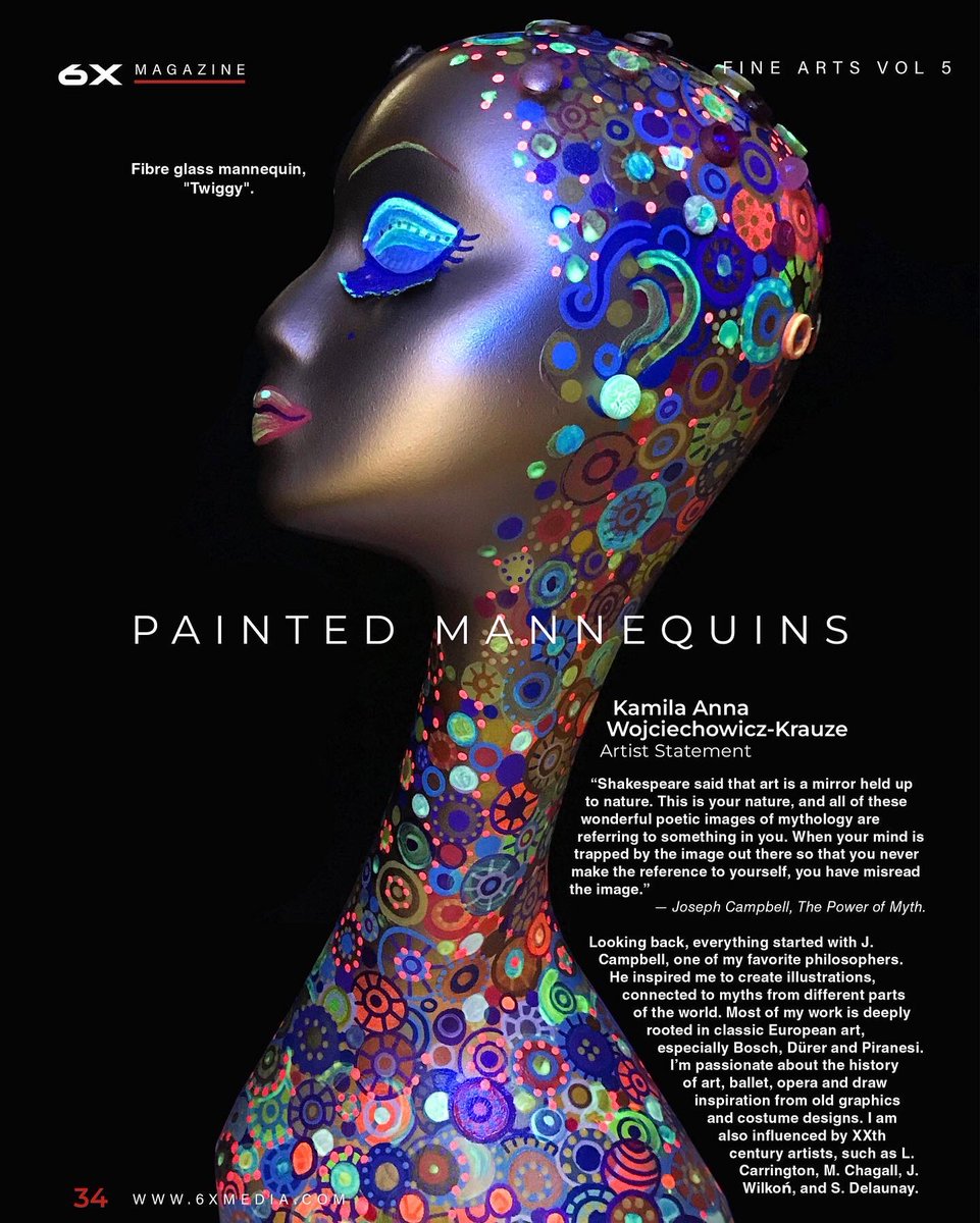 kwojciechowicz's tweet image. 6X Fine Art Magazine published my mannequins! I'm so glad that they decided to publish them and include my artist statement. :D #6xmagazine #publishedagain #kamaarts #kamilawojciechowiczkrauze #manekiny #mannequins #6xfineart #fineartmagazine #twiggy