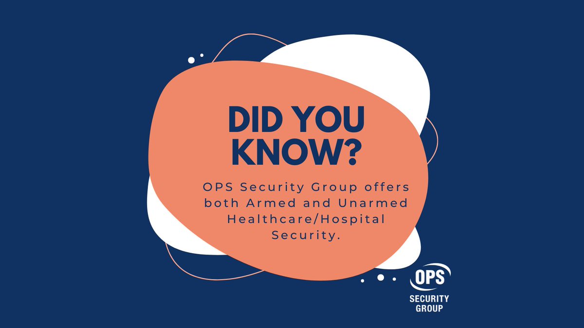 OPSProtect's tweet photo. Did you know that OPS offers both Armed and Unarmed Healthcare/Hospital Security? Learn more about these services by visiting https://t.co/HxxFOFaFnT. https://t.co/EEL9BYsUml