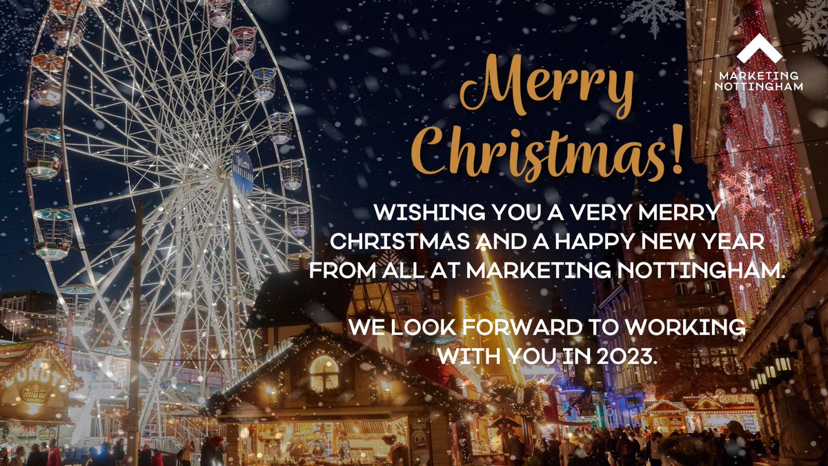 MarketingNottm_'s tweet photo. Form all of us here at Marketing Nottingham we wanted to wish you all a very Merry Christmas and Happy New Year 🎄

@VisitNotts @InvestInNottm @nottmpartners @MeetInNotts @NottinghamTIC https://t.co/TPmBewgtVI