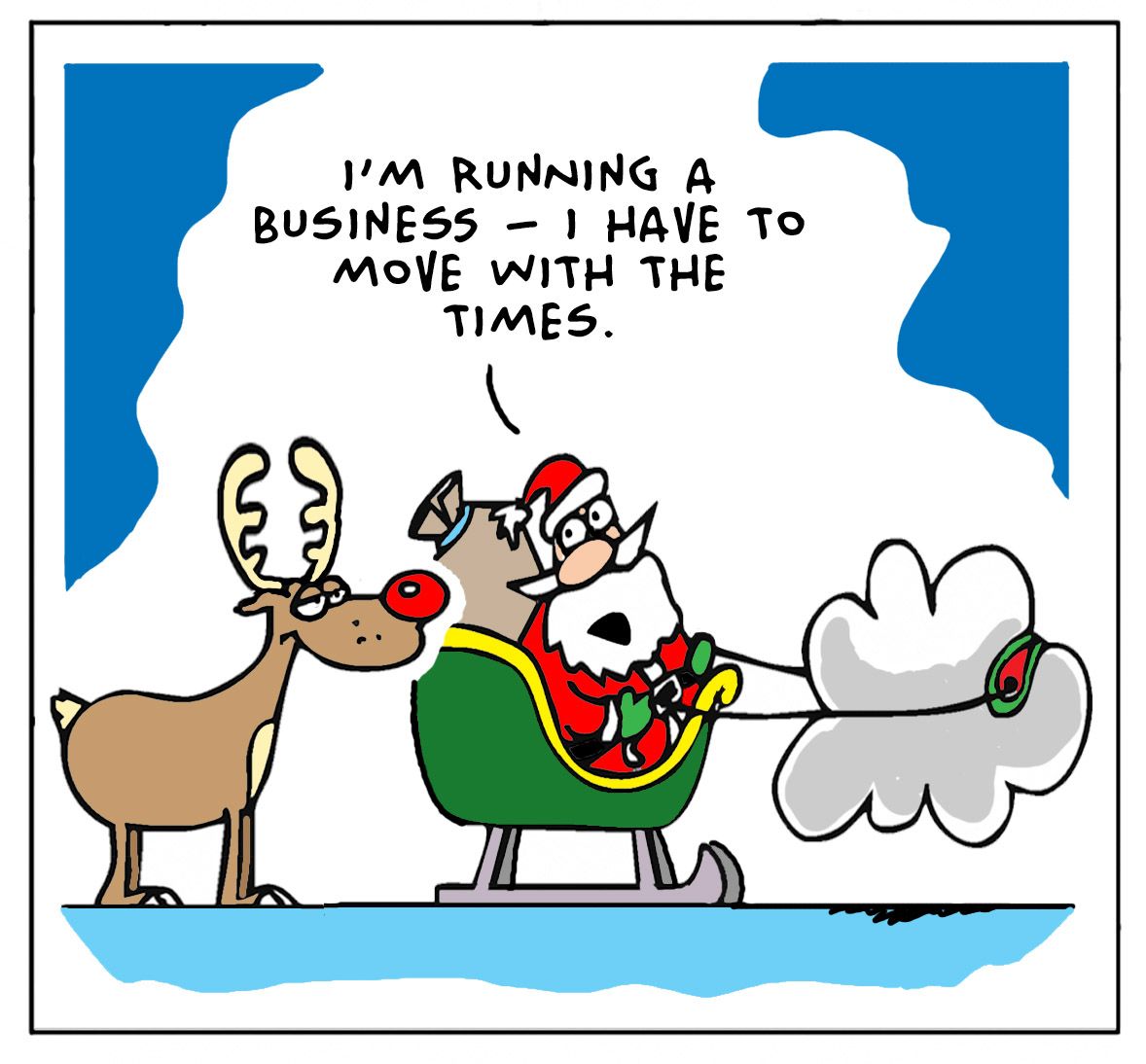 pchtechnologies's tweet photo. Sorry, Rudolph... Santa is embracing cloud technology!

#FridayFunnies #IThumor https://t.co/GG1rswiPBl