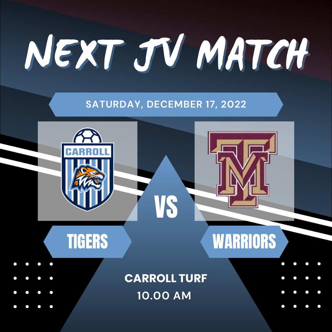 ⚽️ 🥅 🐅 💙 #TigerPrideNeverDies #carrollsoccer #carrolltigers