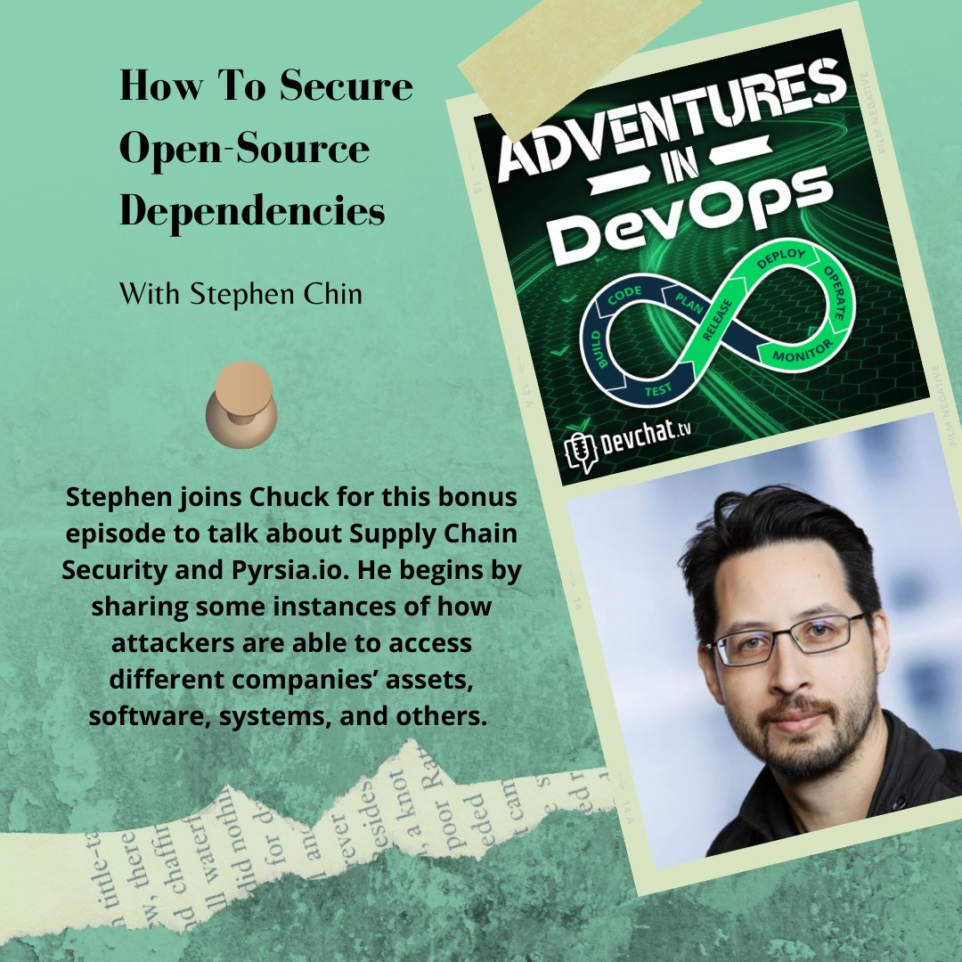 topenddevs's tweet image. Check out this week&apos;s episode of #AdventuresInDevOps with @steveonjava from
@jfrog
 
#DevOps: How To Secure Open-Source Dependencies

rfr.bz/t5f13lq