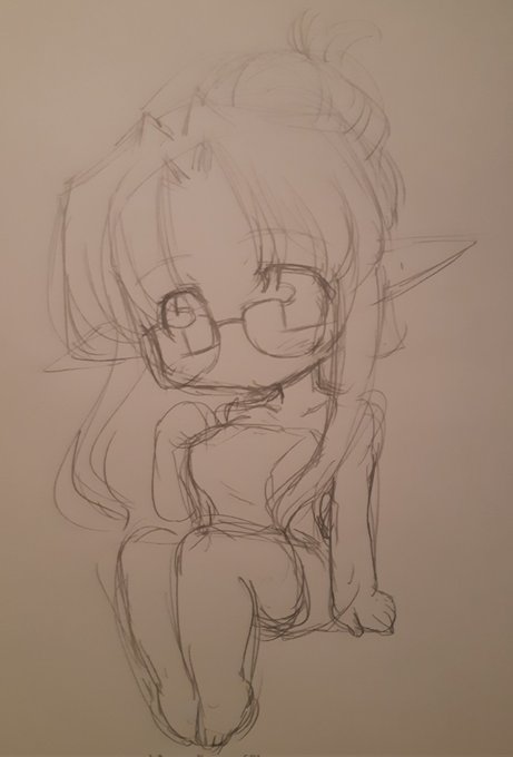 うちのこらくがきしてお夜勤です。
さむそう。 