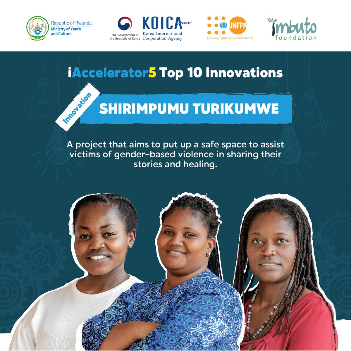 iacceleratorRw's tweet photo. Umutoniwase Sarah, Byukusenge Mugisha Ange na Nakure Pauline bafite umushinga bise “Shirimpumu Turikumwe”.
Ibisubizo byabo bizatangwa mu bukangurambaga no gushyiraho ahantu hahurizwa abahohotewe bakagirwa inama ku buzima bwo mu mutwe.
#iAccelerator5 https://t.co/ed6Kpa8hHT