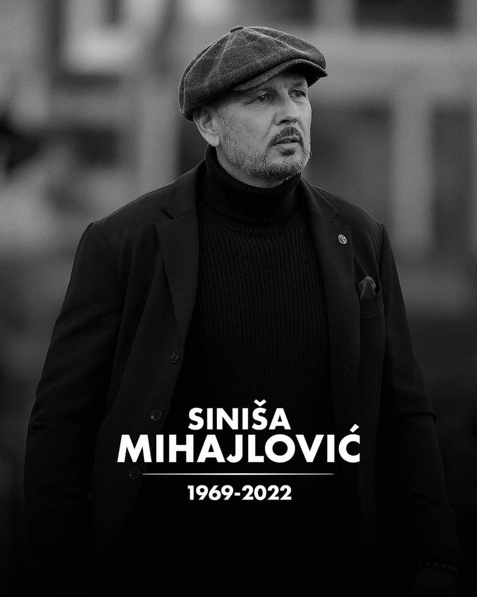 RaulJuarezZ's tweet photo. FUTBOL DE LUTO|| Ha fallecido el mítico Sinisa Mihajlovic a la edad de 53 años a causa de la leucemia que padecía. 

Descanse en paz LEYENDA. 🙏 https://t.co/uMr9JvucV7
