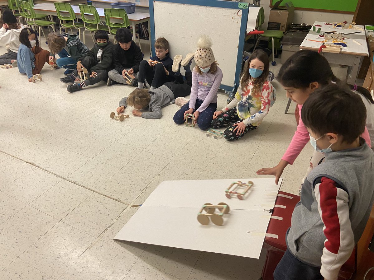McM_MsT's tweet photo. Free-rolling down a ramp to test our Rectangle Racerz wooden car🏎 chassis prototype from our #STEM build this week🗜🥽🪚with our Grade 1 #STEM Buddies 🤩 #DesignThinking #Mentoring #aweSTEM🏎
@TDSB_McMurrich Proud of student blueprint designs & mentoring buddies 1/2 https://t.co/wM8MsA2mHP