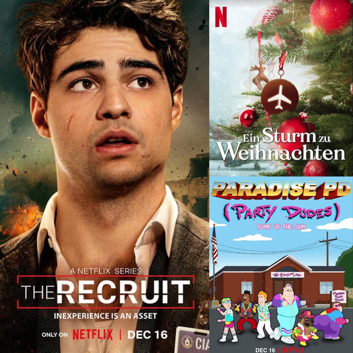 StreamingDings's tweet photo. Heute Neu bei:
Netflix➡️ The Recruit -Staffel 1-
Ein Sturm zu Weihnachten -Staffel 1-
Paradise PD -Part 4-
#Netflix #TheRecruit #EinSturmZuWrihnachten #ParadisePD #StreamingDings📺 https://t.co/h5LsR6HVa0