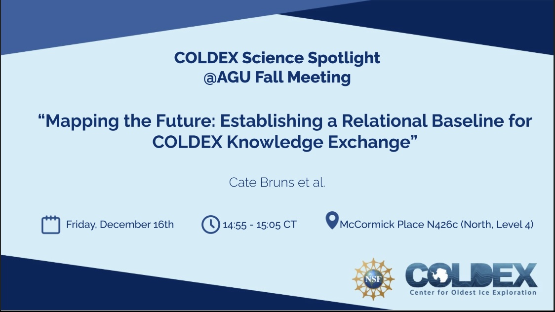 COLDEX_STC's tweet photo. Don’t miss the final two #COLDEX presentations happening today at #AGU22! Details below! #COLDEXeducationspotlight #COLDEXsciencespotlight https://t.co/zn3zypE0Ec