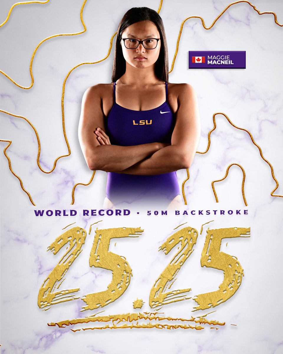 World Record ✅
Gold Medal ✅

#GeauxTigers x <a href="/mags_swims26/">Maggie Mac Neil OLY, MSc</a>