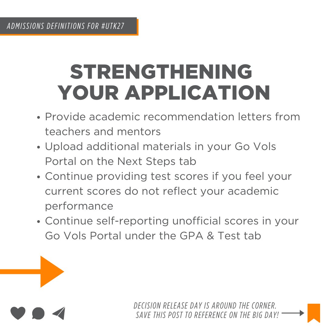 UT_Admissions's tweet image. Early Action status updates will be released on Tuesday, December 20. We've broken down the definitions of the updates you can receive to keep you informed.