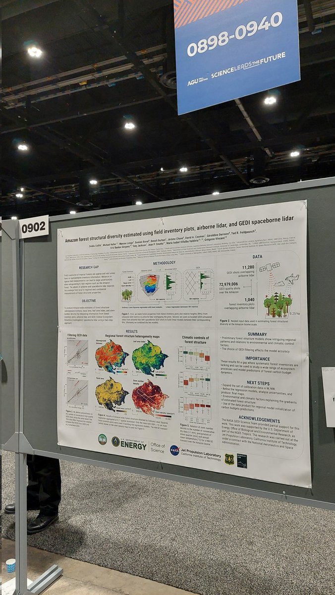 Come stop by our poster at 0902. Amazona, GEDI, forest structure.  #AGU2022