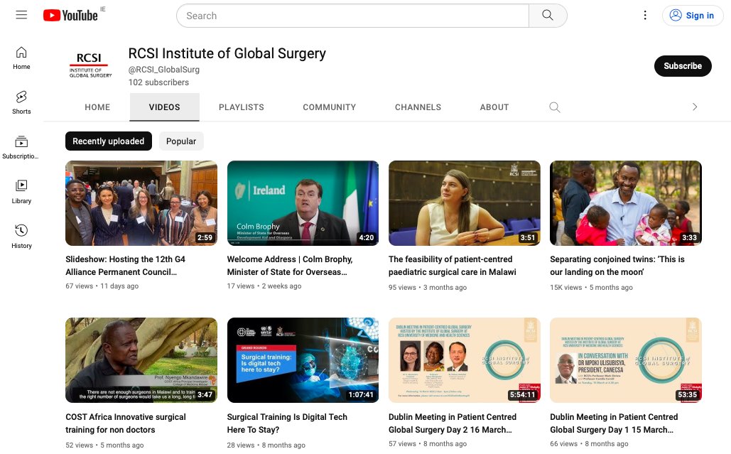 We really enjoyed hosting @theG4Alliance Permanent Council meeting @RCSI_Irl last month

Check out the highlights slideshow📽️ 
youtube.com/@RCSI_GlobalSu…

@nparsan @RCSI_FacNurMid @ShiftLabs @SisuGlobal @Okeny8 @Challenge_Works @nobsroy @cosecsa 

#SOTACare4All #RCSIengage