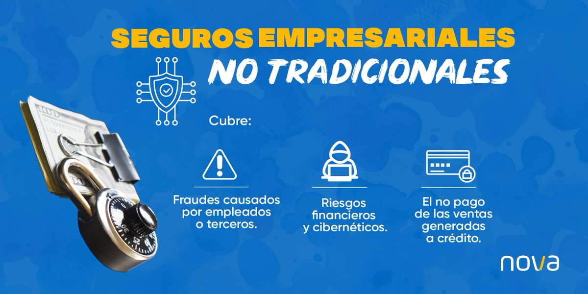 Este seguro es un gran apoyo para protegerte a ti y tu trabajo. 
Para más información visita nuestra web bit.ly/NovaSegurosNoT…