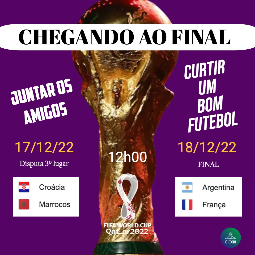 Chegando a grande final deste evento único, bons jogos pela frente nesta reta final ... vamos aproveitar este final de semana!