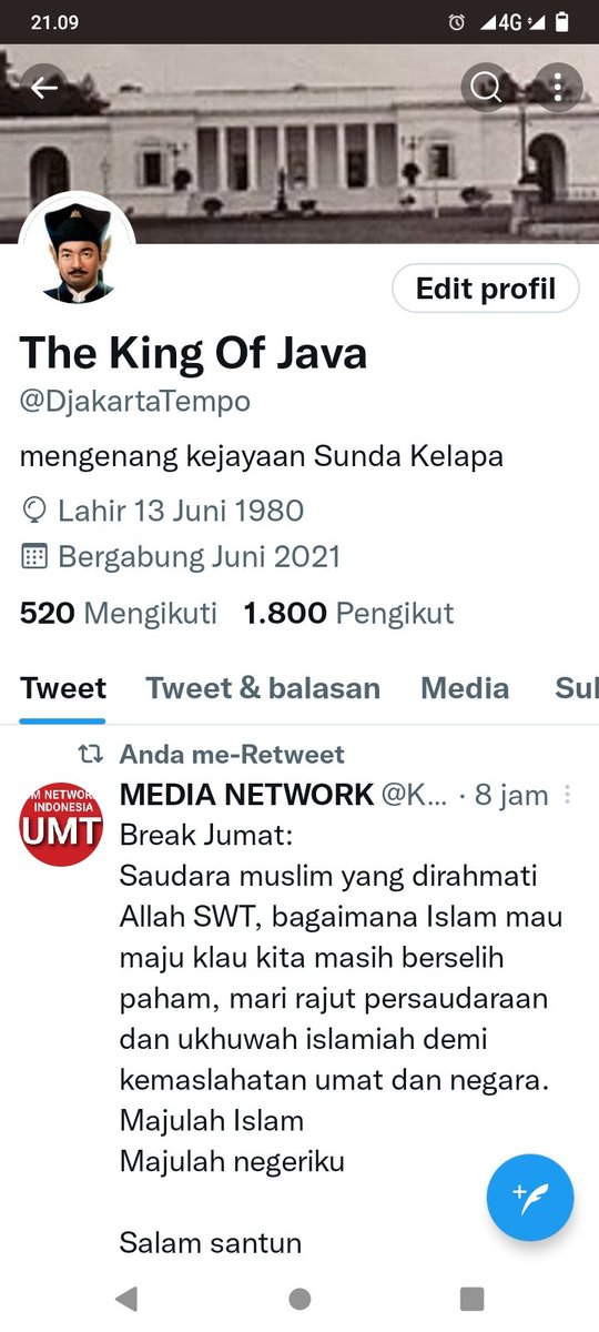 <a href="/pakaipeci/">Y O G A 🍉🦉</a> <a href="/C0petJ4tineg4r4/">ℂ𝕠𝕡𝕖𝕥 𝕛𝕒𝕥𝕚𝕟𝕖𝕘𝕒𝕣𝕒 ☣</a> <a href="/HelmiFelis_/">Helmi Felis</a> <a href="/__PASMANTAP/">Solekhan</a> <a href="/bangZhack86/">bang Zhack 🔊 🏴✊️</a> <a href="/DjakartaTempo/">The King Of Java</a>