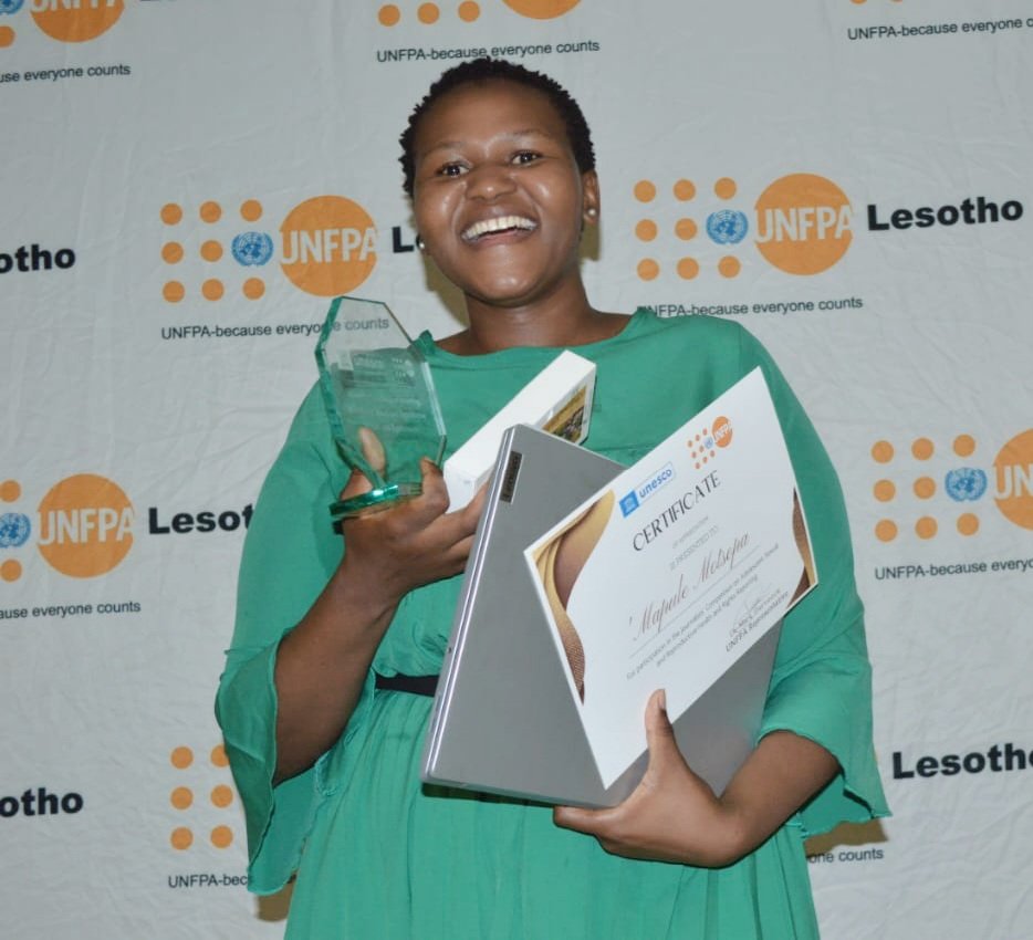 It gives me great pleasure to announce that I have been awarded as the overall and 4th prize winner in print and online category for a sterling job reporting about Adolescent Sexual and Reproductive Health and Rights issues in Lesotho, 2022. Thanks to @UNFPA_LS @NewMisa_Lesotho