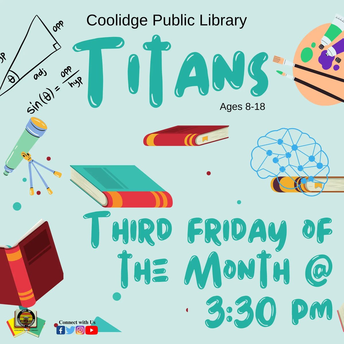 ExpCorpsCG's tweet photo. Another awesome STEAM activity planned for today at 3:30. Ages 8-18 are invited to attend this fun program. @CoolidgeLibrary https://t.co/BZdDtsutEc